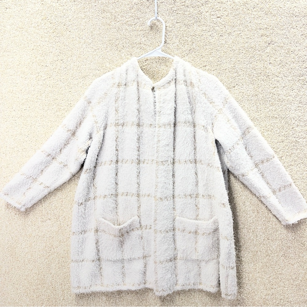 89th & Madison Cardigan open front pockets fuzzy‎ cozy comfy lounge work size 1X